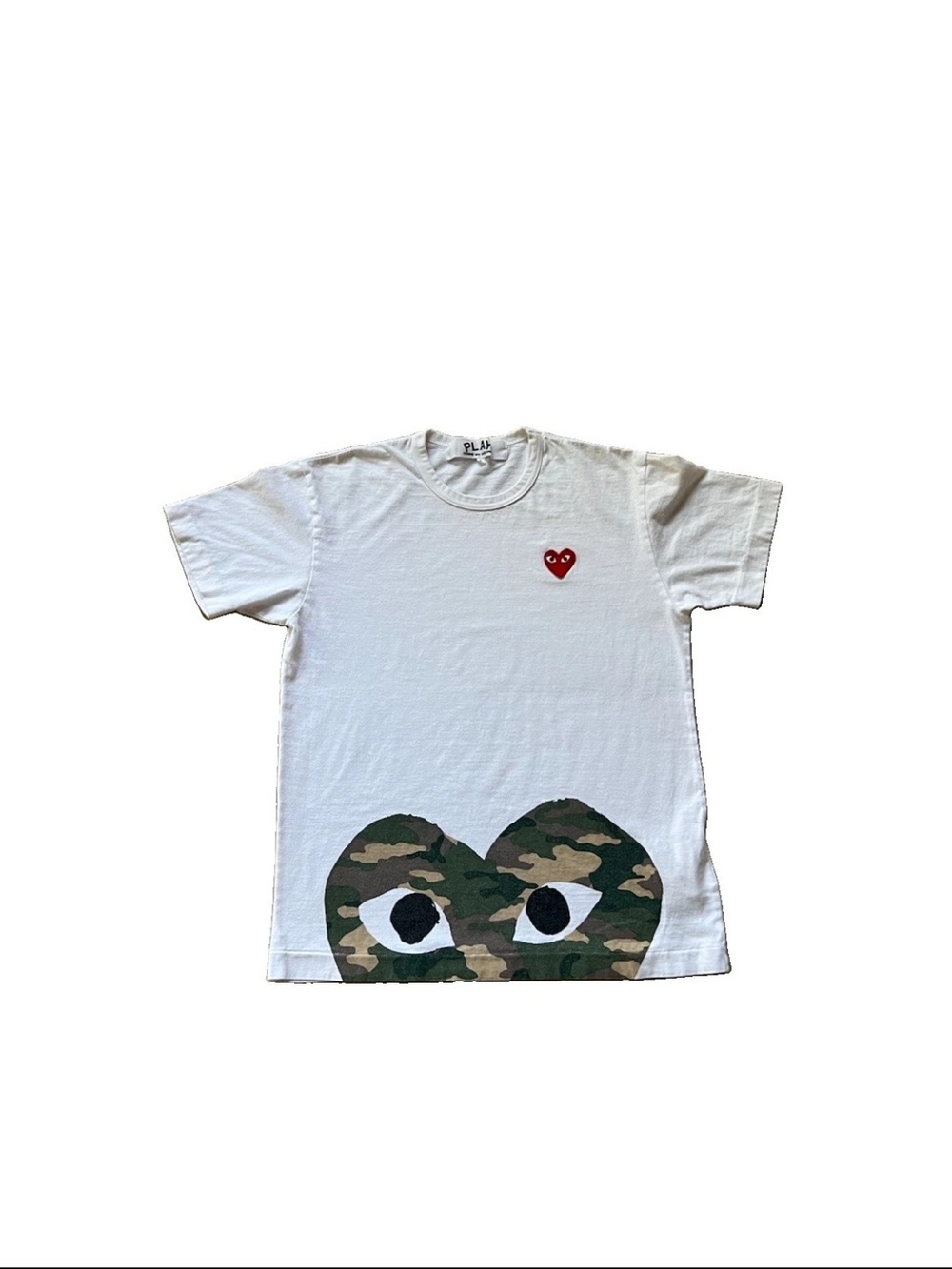Comme Des Garcons Play Camo Heart Graphic T Shirt Size Large
